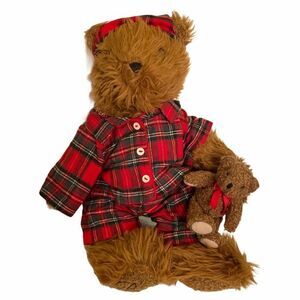 Christmas 2000 Belkie Bear in Red Tartan Plaid